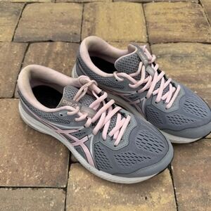 Asics Gel-Excite 7 Womens Running Shoes Grey Pink Size 7
